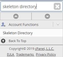 How to Customize the Skeleton Directory of my Reseller Hosting Account?