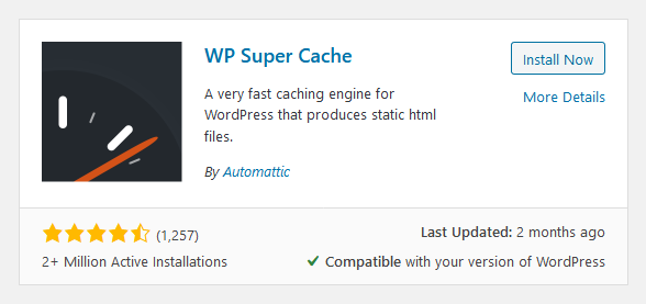 Optimize Website Speed with WP Super Cache