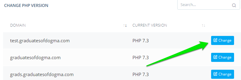 How to Change the PHP Version for Your Site?